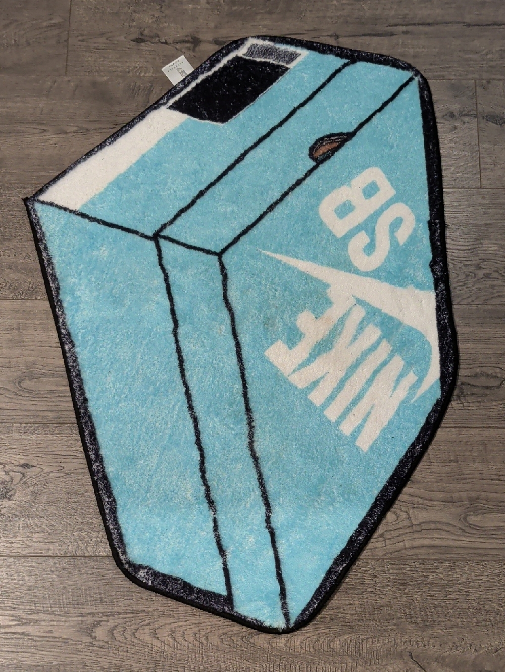 Hand Tufted Rug - Nike Light Blue SB Shoe Box